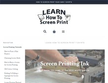 Tablet Screenshot of learnhowtoscreenprint.com